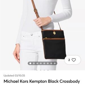 Michael Kors Black and Brown Crossbody Bag